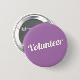 Lilac Lila Pin-back Volunteer Buttons Knapp
