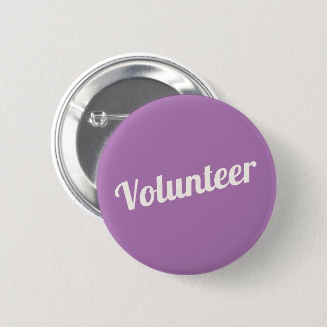 Lilac Lila Pin-back Volunteer Buttons Knapp (Framsida & baksida)