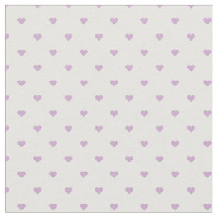 Lilac Lila Polka Dot Hearts Tyg