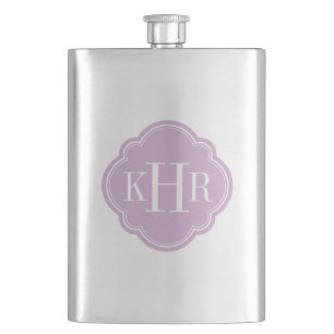 Lilac Lila Quatrefoil Anpassningsbar Monogram Fickplunta
