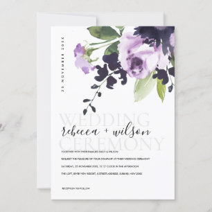 LILAC LILA RO BLOMMIGT BUNCH WATERCOLOR BRÖLLOP
