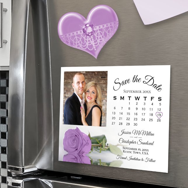 Lilac Lila Ro Calendar Photo Spara Date Magnet (Skapare uppladdad)