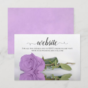 Lilac Lila Ro Elegant bröllop webbplats Tilläggskort