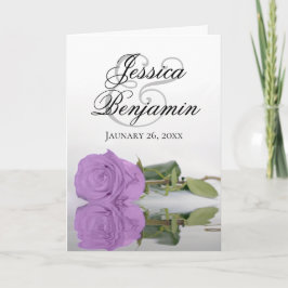 Lilac Lila Ro Elegant Romantic Photo Bröllop Inbjudan