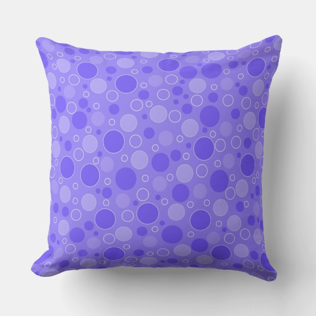 Lilac lila-toner med polka dots i retro 66 kudde (Framsida)