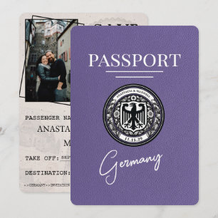Lilac Lila Tyskland Passport Spara datum Datumet