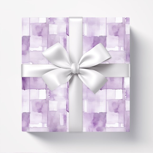 Lilac Lila Watercolor Abstrakt Presentpapper (Skapare uppladdad)