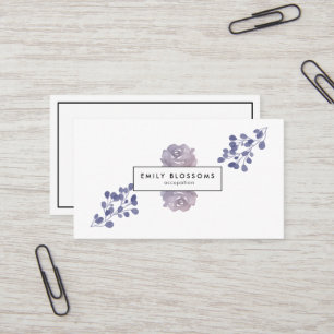Lilac Lila Watercolor Flower Loyalty Visitkort