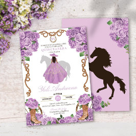 Lilac Lila Western Charro Vestidos Quinceanera Inbjudningar