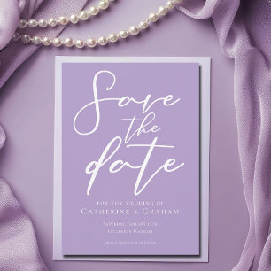 Lilac Lila White Typography Spara Datumet