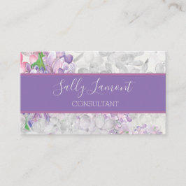 Lilac Loveliness Blommigt Business Visitkort