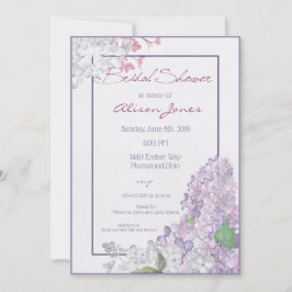 Lilac Loveliness Inbjudningskort för möhippan