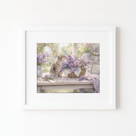 Lilac Lover Vattenfärgskonsttryck Poster