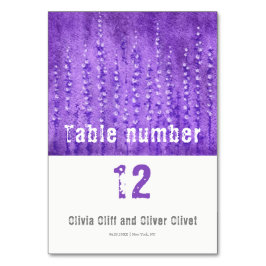 Lilac Lupines Bröllop Bordsnummer
