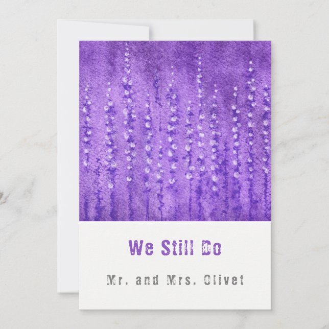 Lilac Lupines Vow Renewal 25 år Inbjudningar (Framsida)