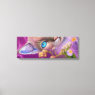 Lilac Lynx punkt Siamese cat in lila Canvastryck