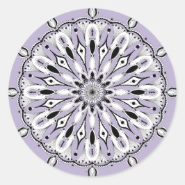 Lilac Mandala (Design 2) Stickers Runt Klistermärke