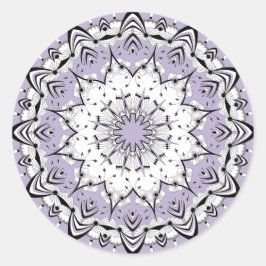 Lilac Mandala (Design 3) Stickers Runt Klistermärke