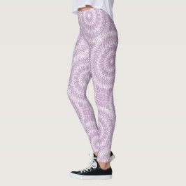 Lilac Mandala Geometric Mönster Leggings