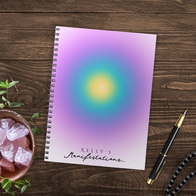 Lilac Manifestation Journal Positive Energy Glow Anteckningsbok (Skapare uppladdad)