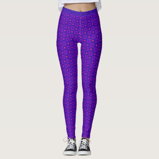 Lilac Mauve Shades Starry Boxes Mönster Fitness Leggings