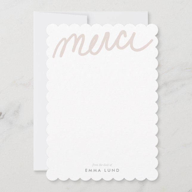Lilac ’Merci’ Stationery Anteckningskort (Framsida)