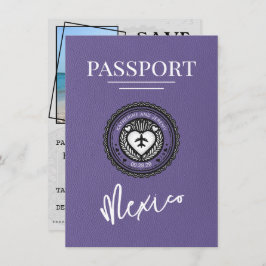 Lilac Mexico Passport Spara datum Spara Datumet