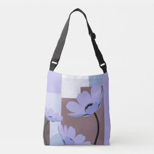 Lilac Minimal Floral Tote Bag – Modern Mjuk Botani Axelväska
