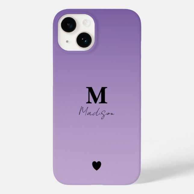 Lilac Minimalist Monogram Namn (Baksida)