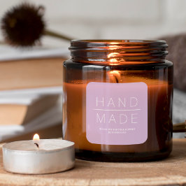 Lilac-minimalistisk handfabrikssupport fyrkantigt klistermärke