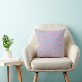 Lilac Mist Japanese Pink Tulip Floral Pattern Kudde
