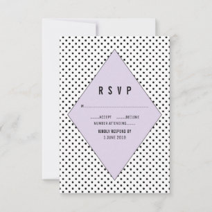 Lilac Modern Polka dots OSA Kort