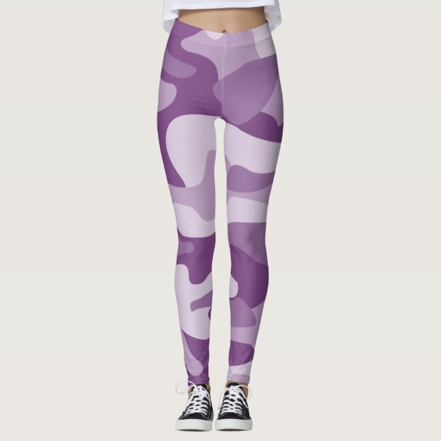 Lilac Monocolor Camo Leggings (Framsida)