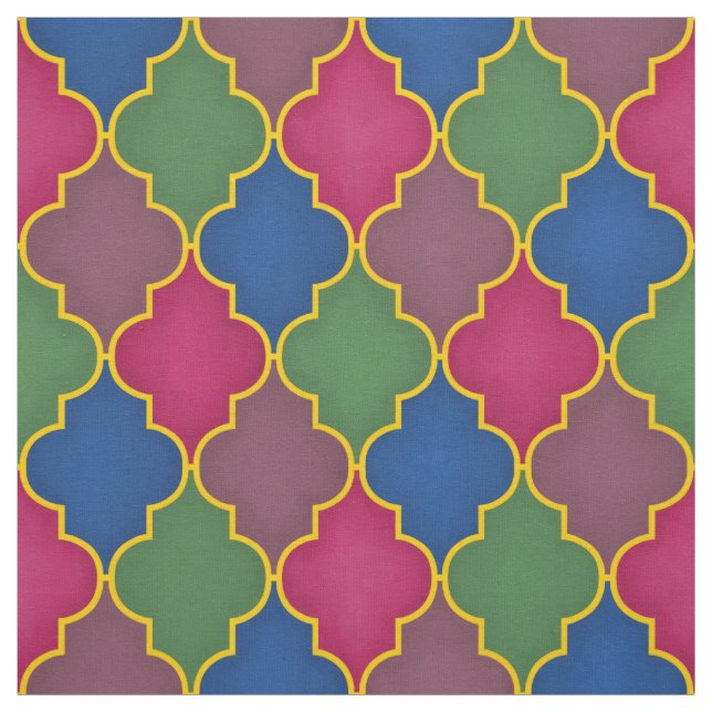 Lilac Moroccan Tile (stor ) Tyg (Provkarta)