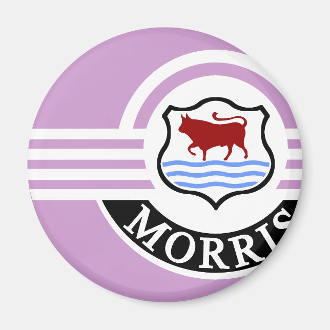 Lilac Morris Minor Fridge Magnet (Framsidan)