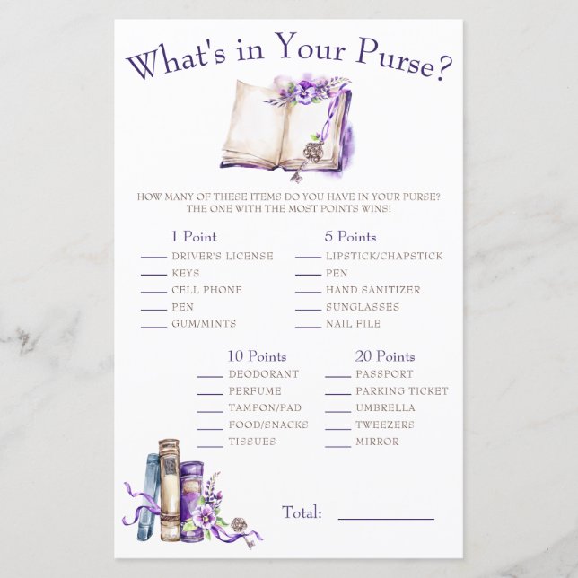 Lilac New Chapter What's in your Purse? Spel (Framsida)