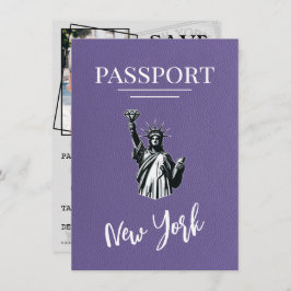 Lilac New York City Passport sparar datumet Spara Datumet