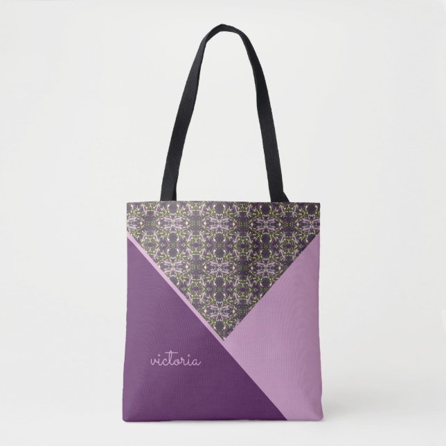 Lilac och Aubergine Chic Tygkasse (Framsida)