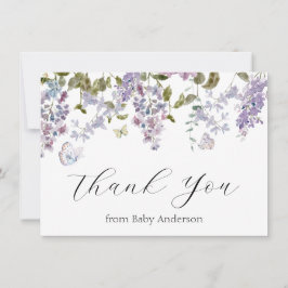 Lilac- och Butterflies Shower Tackkort Card Anteckningskort