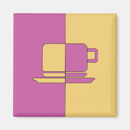 Lilac och Guld Kopp Magnet