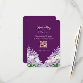 Lilac och Lavendel RSVP Inneslutande Kort