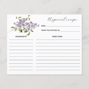 Lilac- och Lavender-receptkort