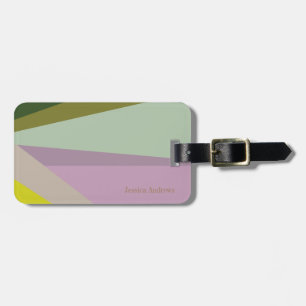 Lilac och Mint Grönt Geometric Färg Block Bagagebricka