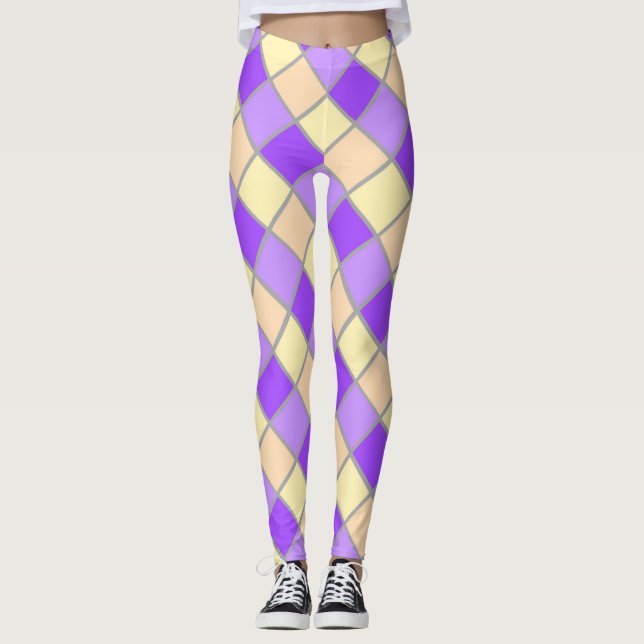 Lilac och Peach Leggings (Framsida)