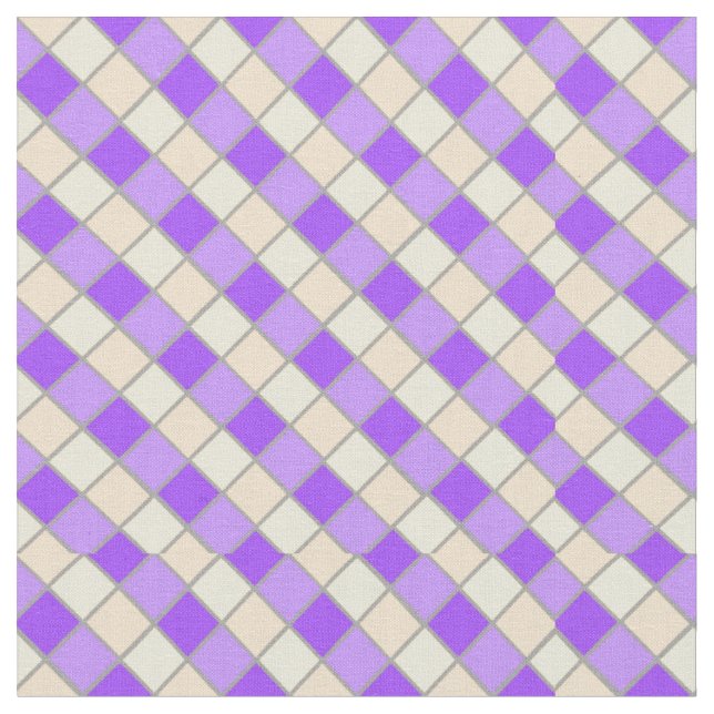 Lilac och Peach Tyg (Närbild)