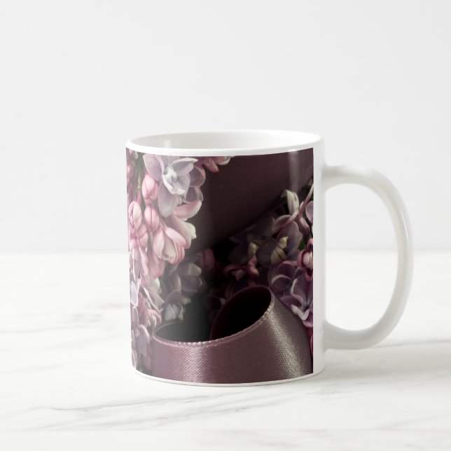 Lilac och ribbon Curls Coffee Mugg (Höger)
