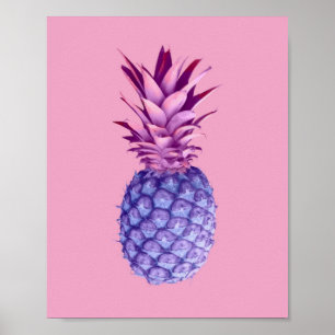 Lilac och Rosa ananas Poster