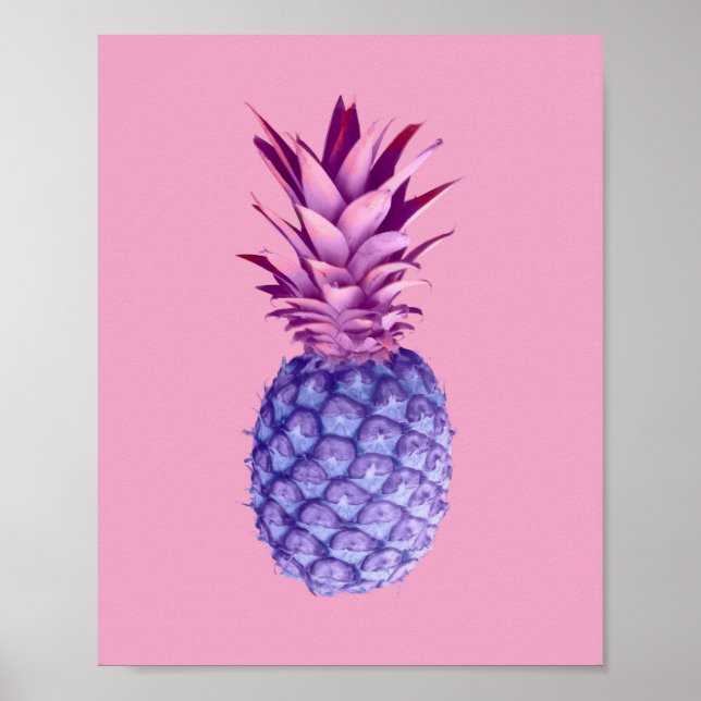 Lilac och Rosa ananas Poster (Framsidan)