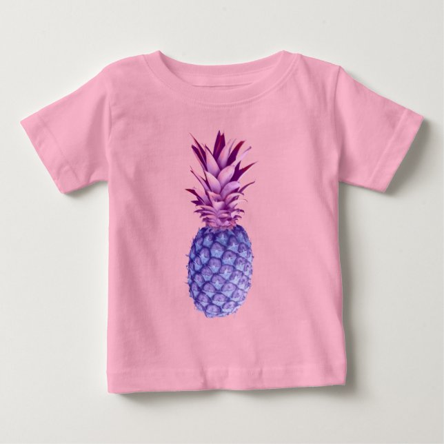 Lilac och Rosa ananas T Shirt (Framsida)