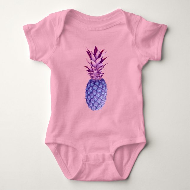 Lilac och Rosa ananas T Shirt (Framsida)